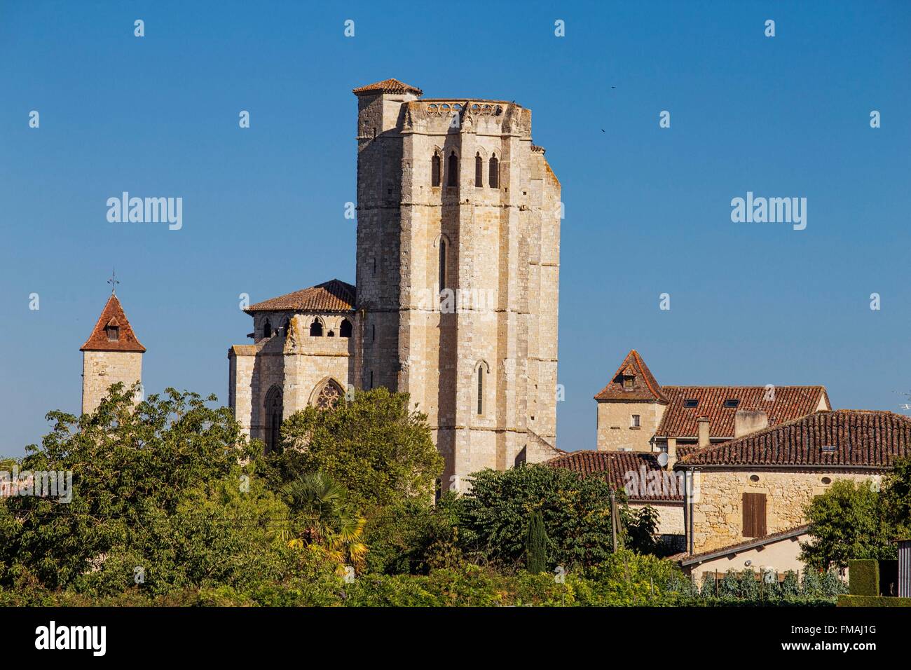 Frankreich, Gers, La Romieu, stoppen auf Way of St. James, Weltkulturerbe von der UNESCO Stockfoto