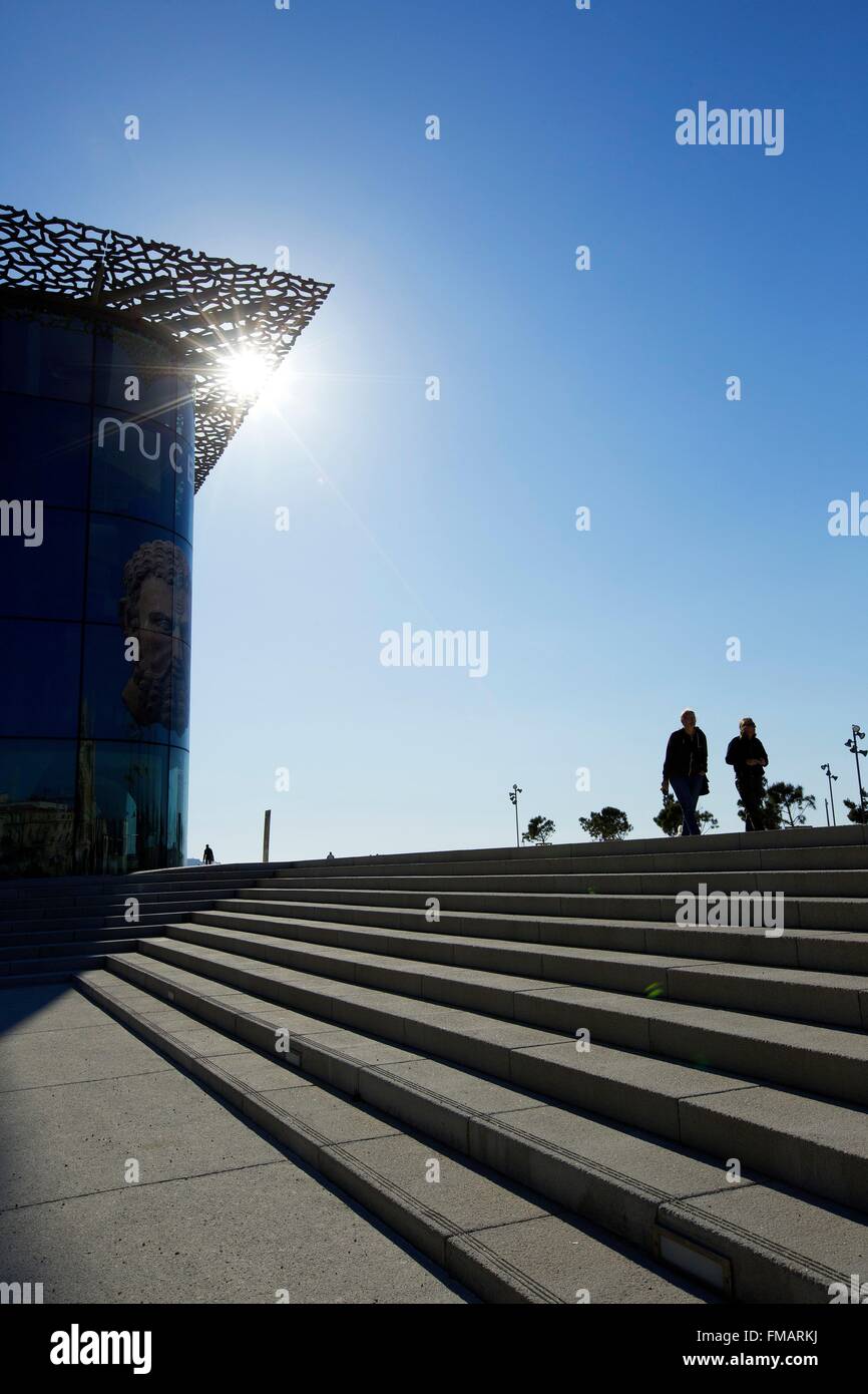 Bouches-du-Rhône, Frankreich, Marseille, Euromediterranee Bereich, MuCEM, das Museum of Civilization in Europa und dem Mittelmeerraum Stockfoto