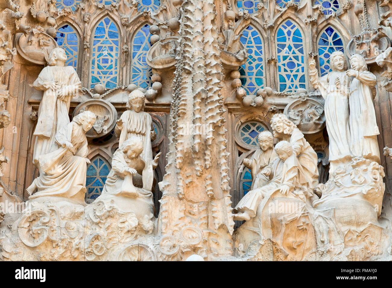 Spanien, Katalonien, Barcelona, Kathedrale Sagrada Familia von der UNESCO als Welterbe gelistet Stockfoto