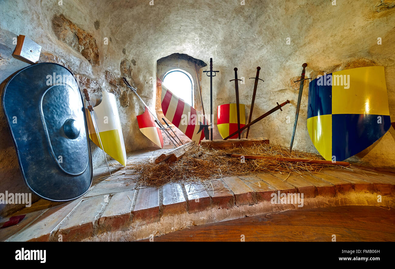 Mittelalterlichen Zeugnissen im Museum in Brasov, Rumänien. Stockfoto