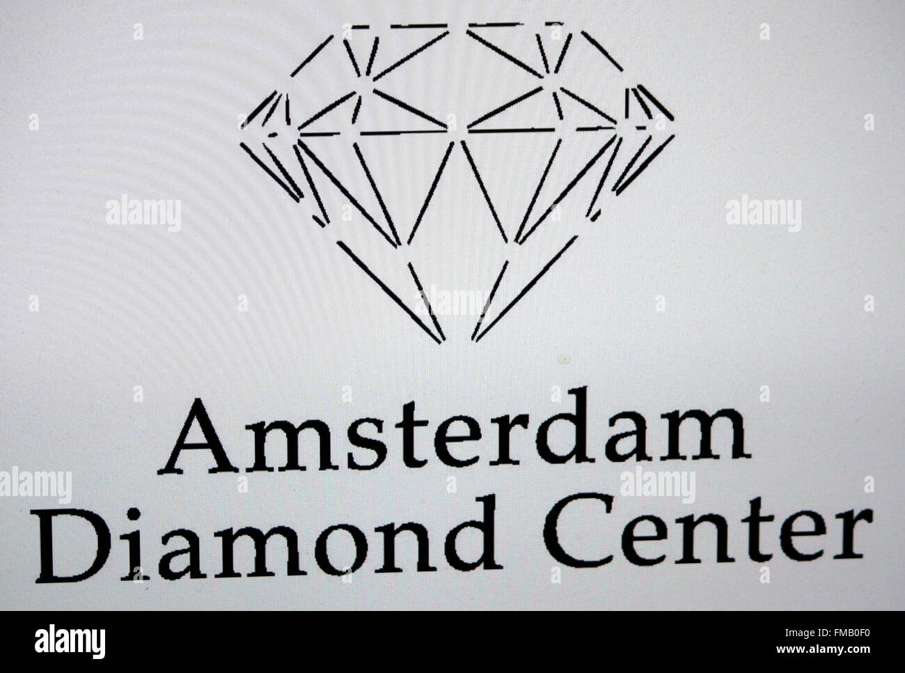 Markenname: "Amsterdam Diamond Center", Berlin. Stockfoto