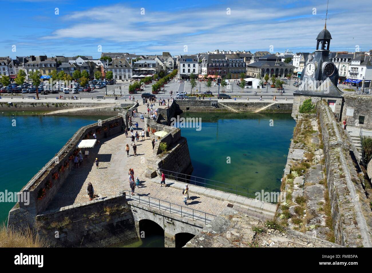 Frankreich, Finistere, Concarneau, die Wälle Ville Close (Stadtmauer) Stockfoto