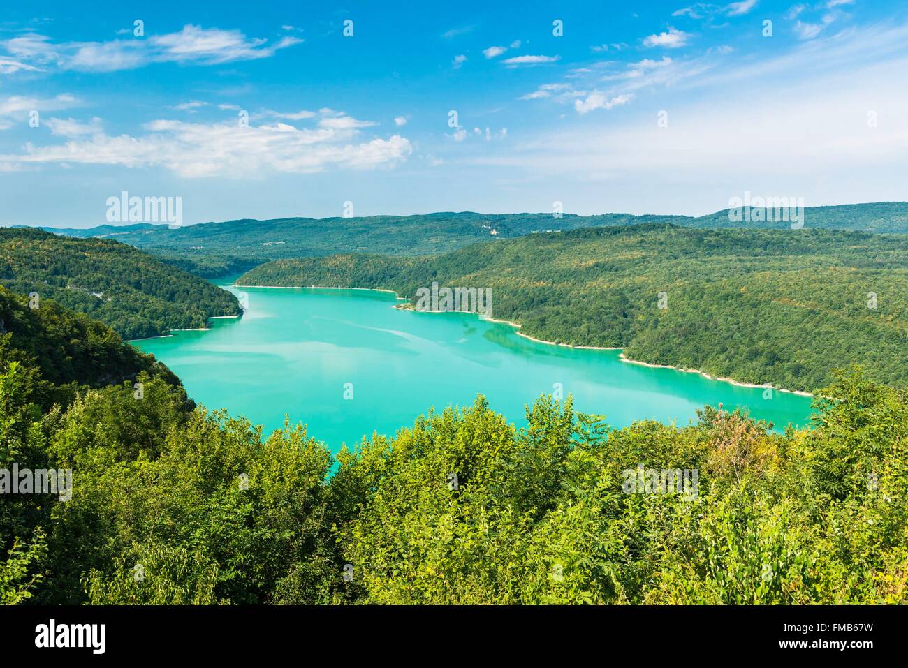 Frankreich, Jura, Haut Jura regionalen Naturparks, Moirans En Montagne, Vouglans-See Stockfoto