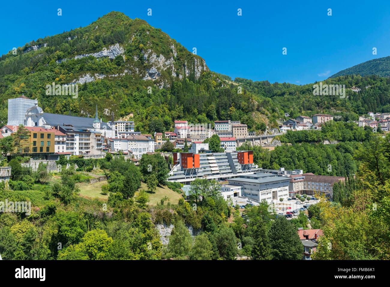 Frankreich, Jura, Saint-Claude im Herzen des Haut Jura regionale Naturparks, Louis Jaillon Krankenhaus Stockfoto