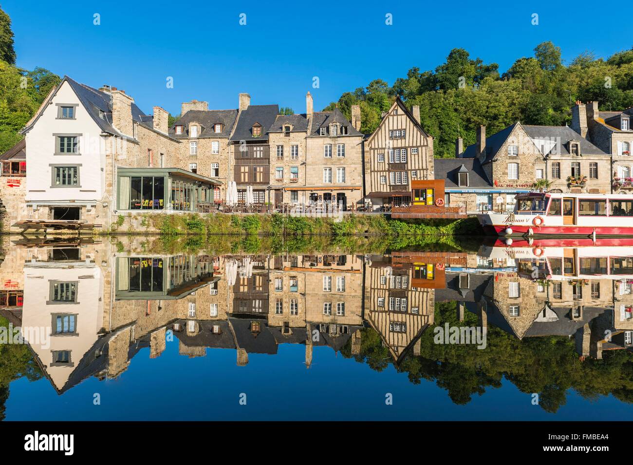 Frankreich, Côtes d ' Armor, Dinan, Dinan Hafen Fluss Rance Stockfoto