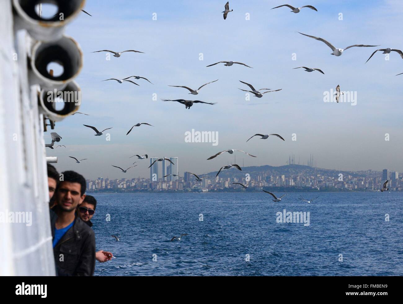 Türkei, Marmararegion, Marmara Meer, auf dem asiatischen Ufer gesehen Stockfoto