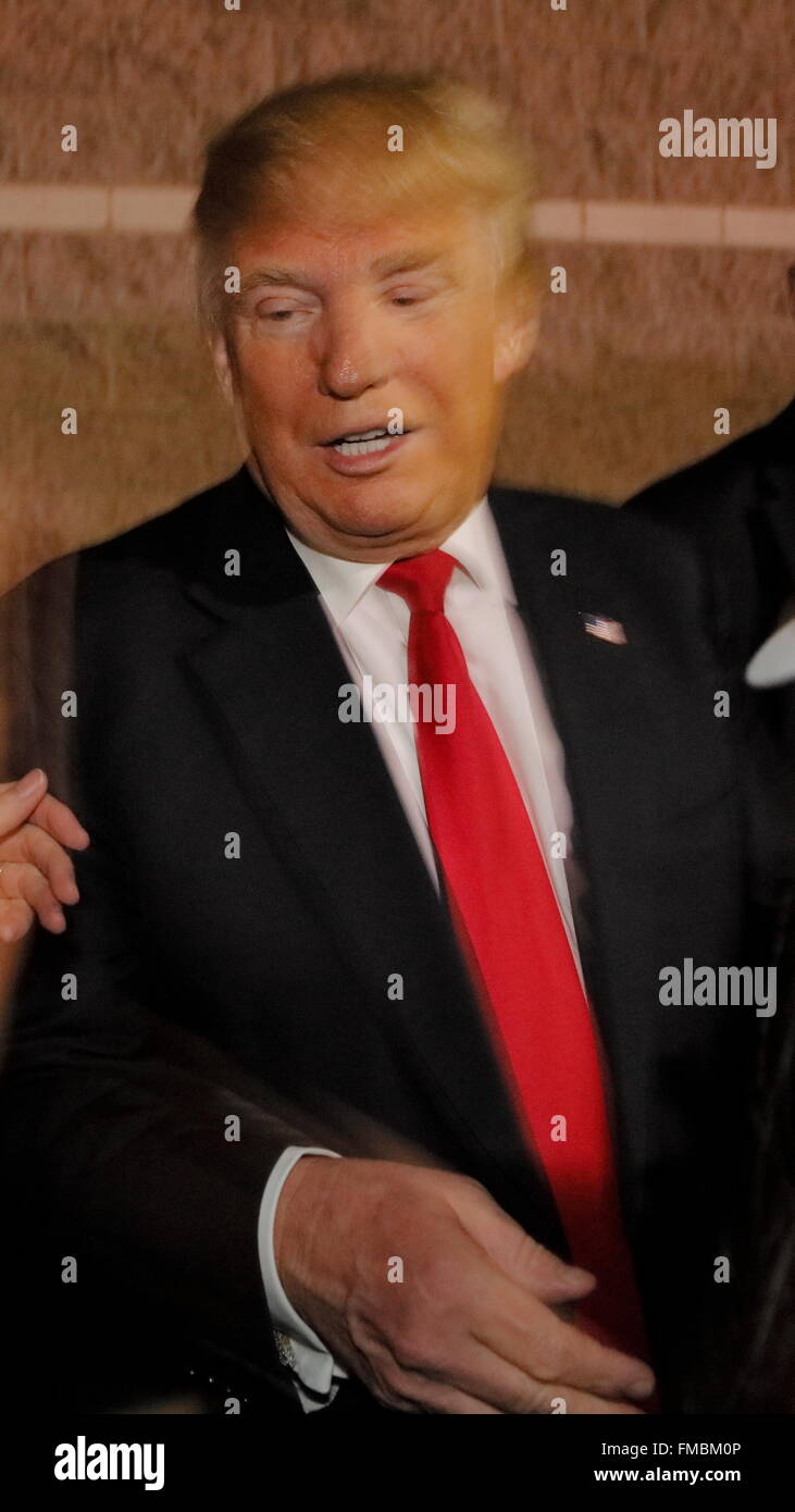 Donald Trump Kampagnen in Nevada Caucus Wahllokal, Palos Verde Highschool, NV Stockfoto