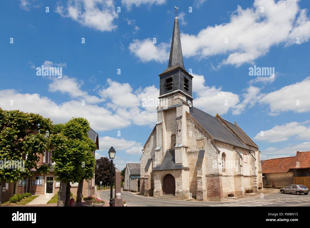 Frankreich, Somme, Bellancourt, Saint-Martin-Kirche Stockfoto
