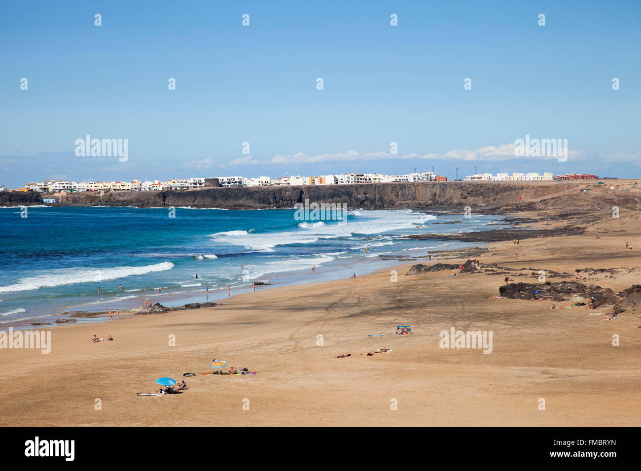 El Cotillo Stadt, Strand, Insel Fuerteventura, Kanarische Inseln, Spanien, Europa Stockfoto