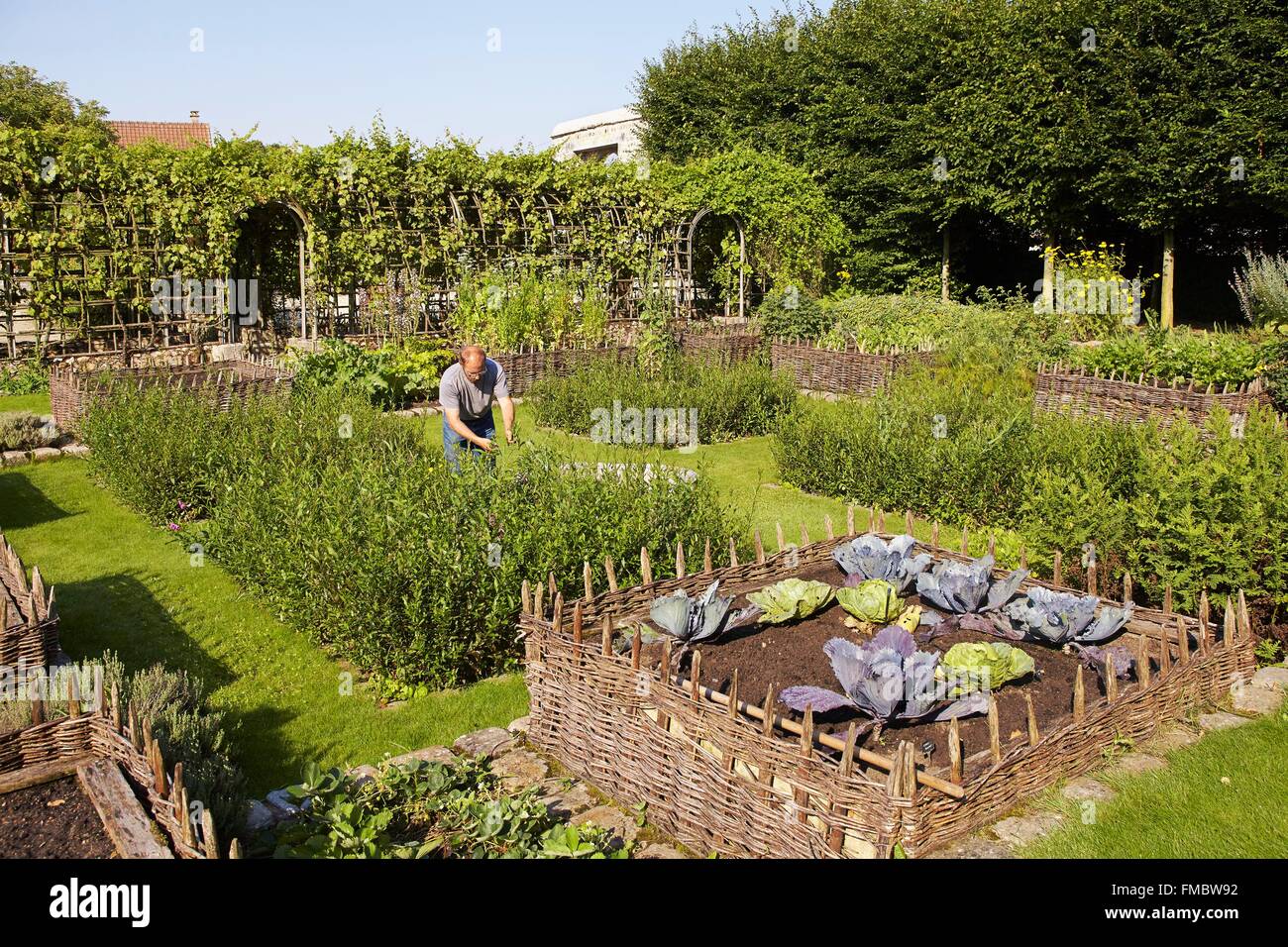Mittelalterlicher garten von bois richeux Fotos und Bildmaterial in