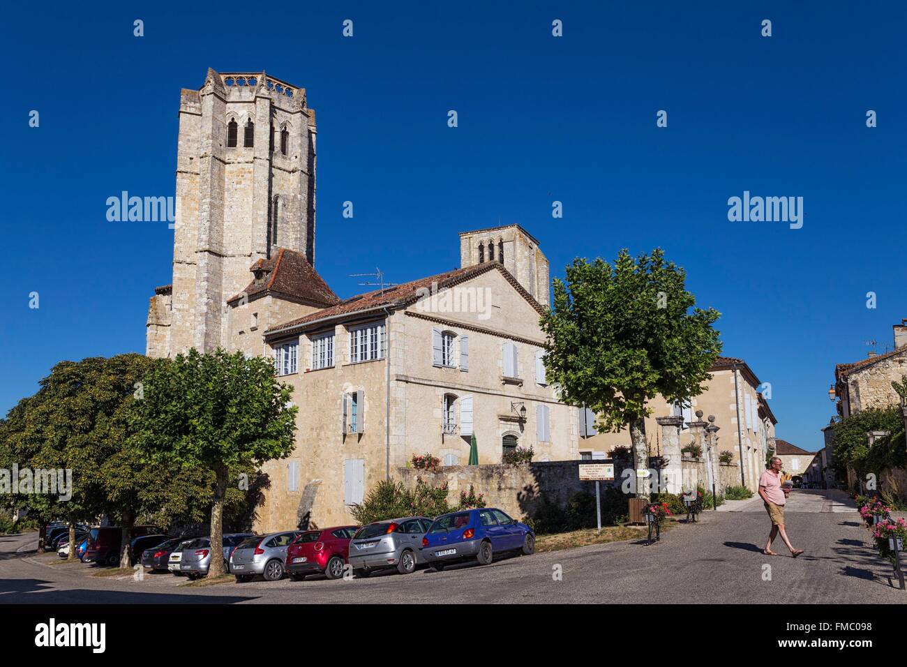 Frankreich, Gers, La Romieu, stoppen auf Way of St. James, Weltkulturerbe von der UNESCO Stockfoto