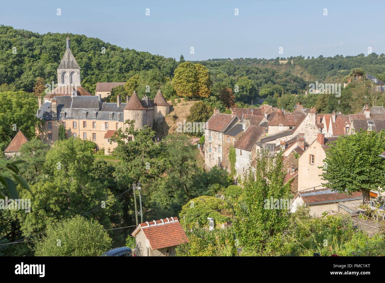 Indre, Frankreich Region Berry, Creuse Tal Gargilesse Dampierre Les Plus Beaux Dörfer de France (die meisten gekennzeichnet Stockfoto