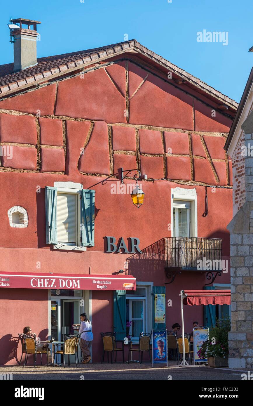 Frankreich, Ain, Villars Les Dombes, Chez Dom bar Stockfoto