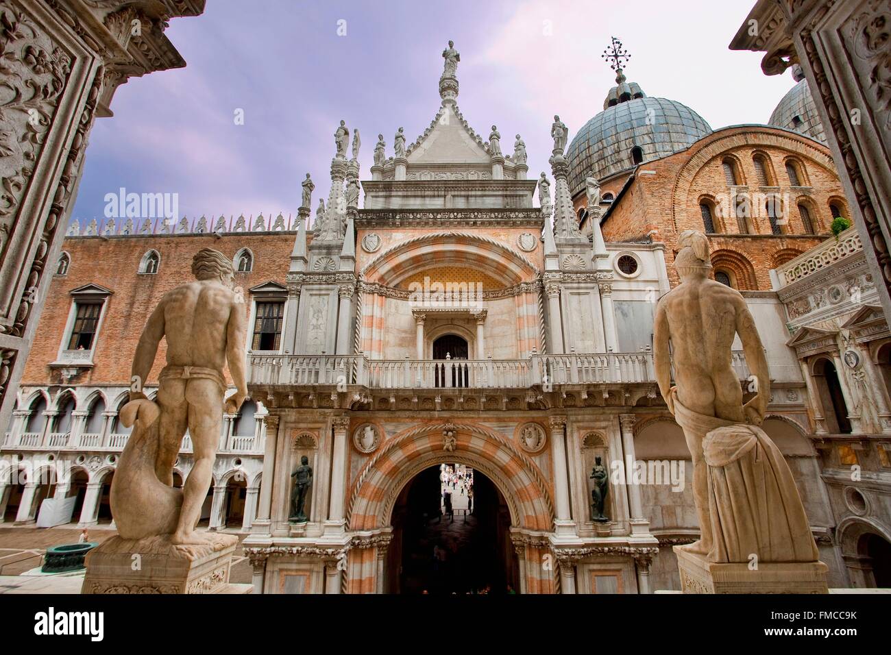 Italien, Veneto, Venedig, Dogenpalast Stockfoto