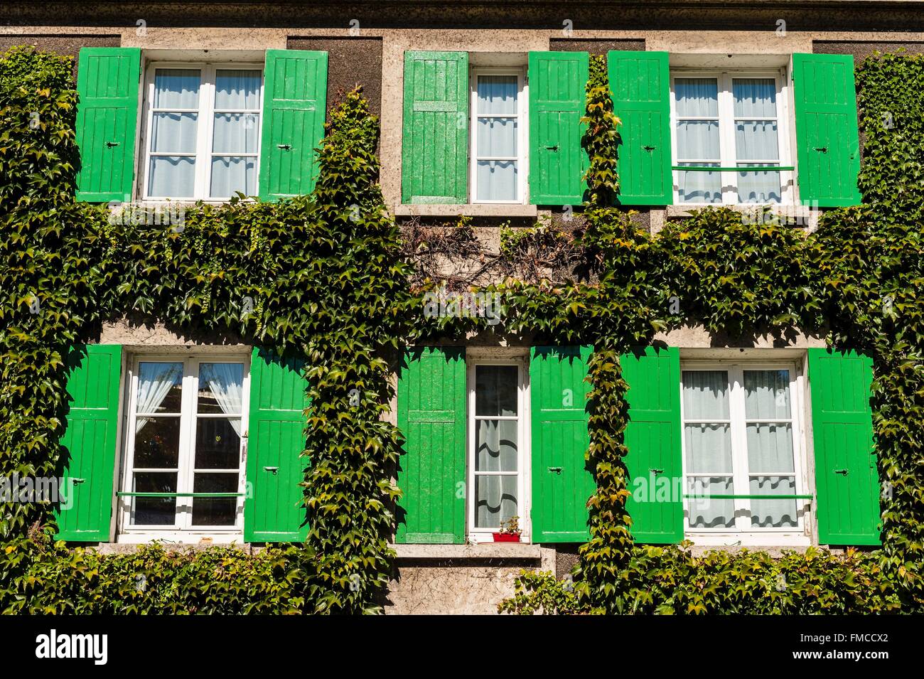 Frankreich, Paris, Montmartre, saint Vincent Steet, Gebäude, Efeu Stockfoto