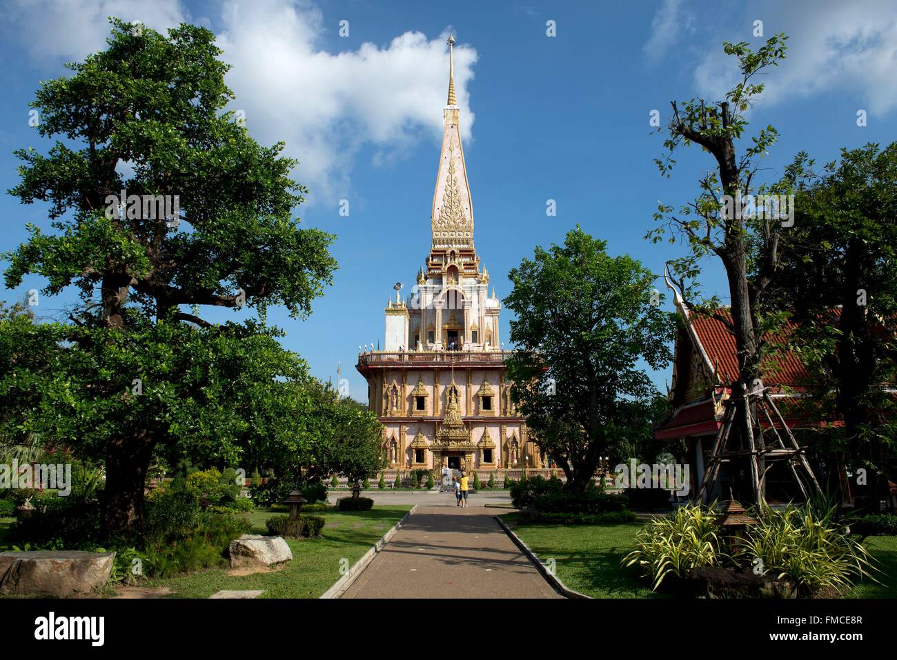 Thailand, Phuket, Wat Chalong Tempel mit Buddha-Reliquie Stockfoto