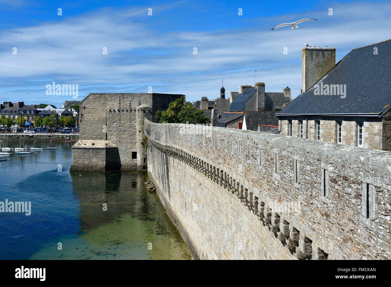 Frankreich, Finistere, Concarneau, die Wälle Ville Close (Stadtmauer) Stockfoto