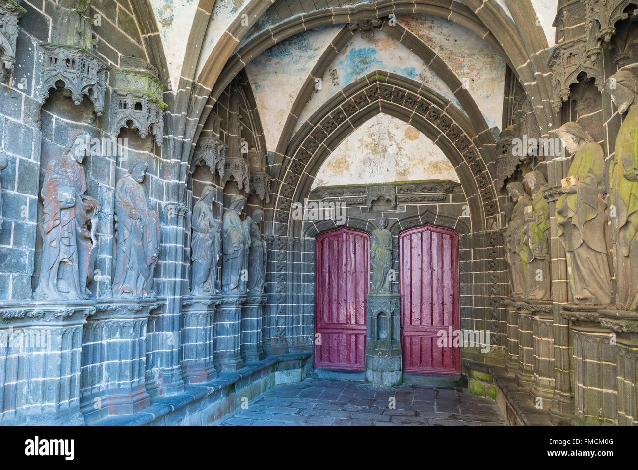 Frankreich, Finistere, Le Folgoet, Basilika Notre-Dame du Folgoet (14. und 15. Jahrhundert) Stockfoto