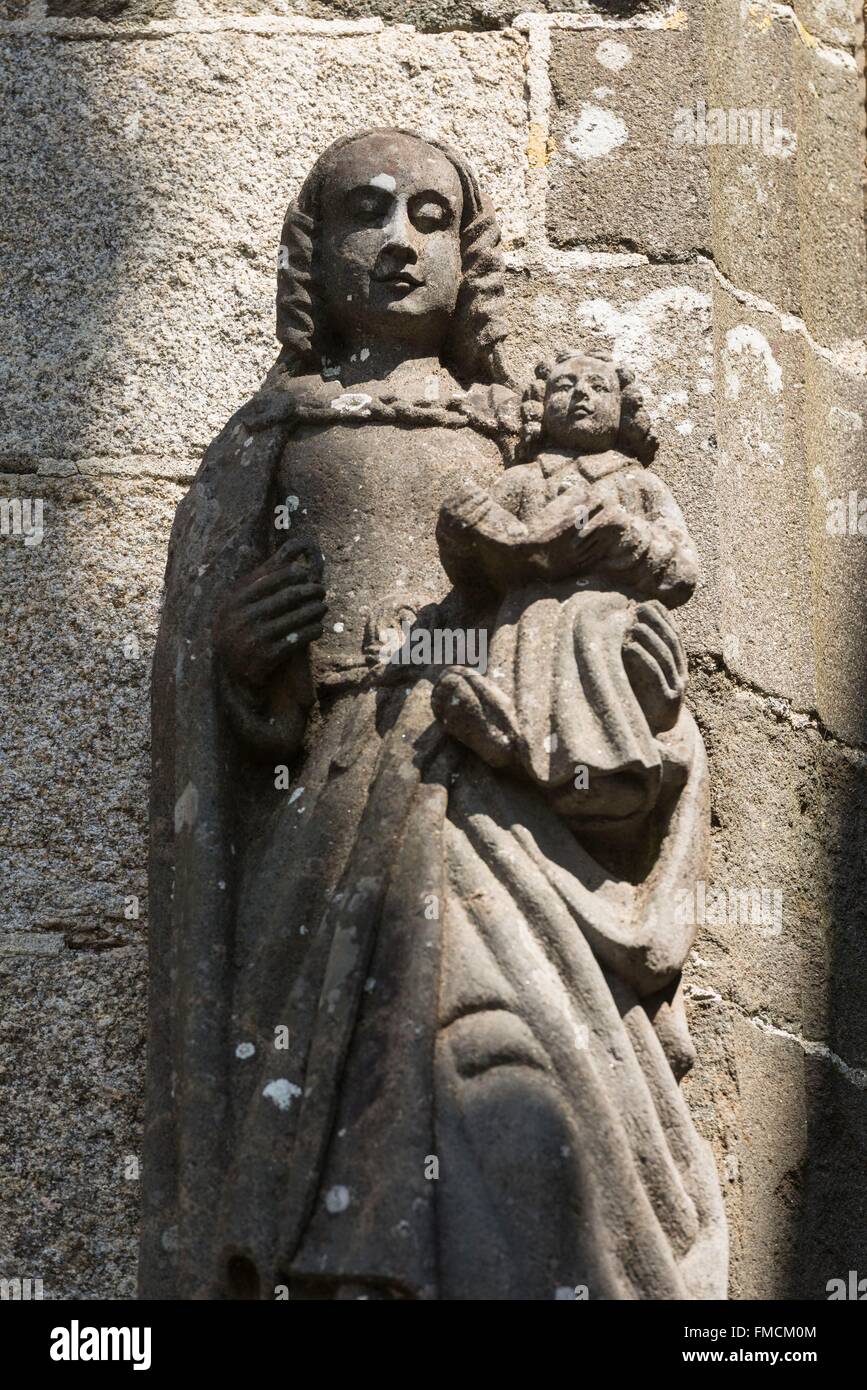 Frankreich, Finistere, Le Folgoet, Basilika Notre-Dame du Folgoet (14. und 15. Jahrhundert) Stockfoto