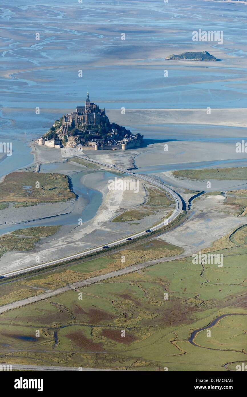 Frankreich, Manche, Bucht des Mont SaintMichel Weltkulturerbe von der