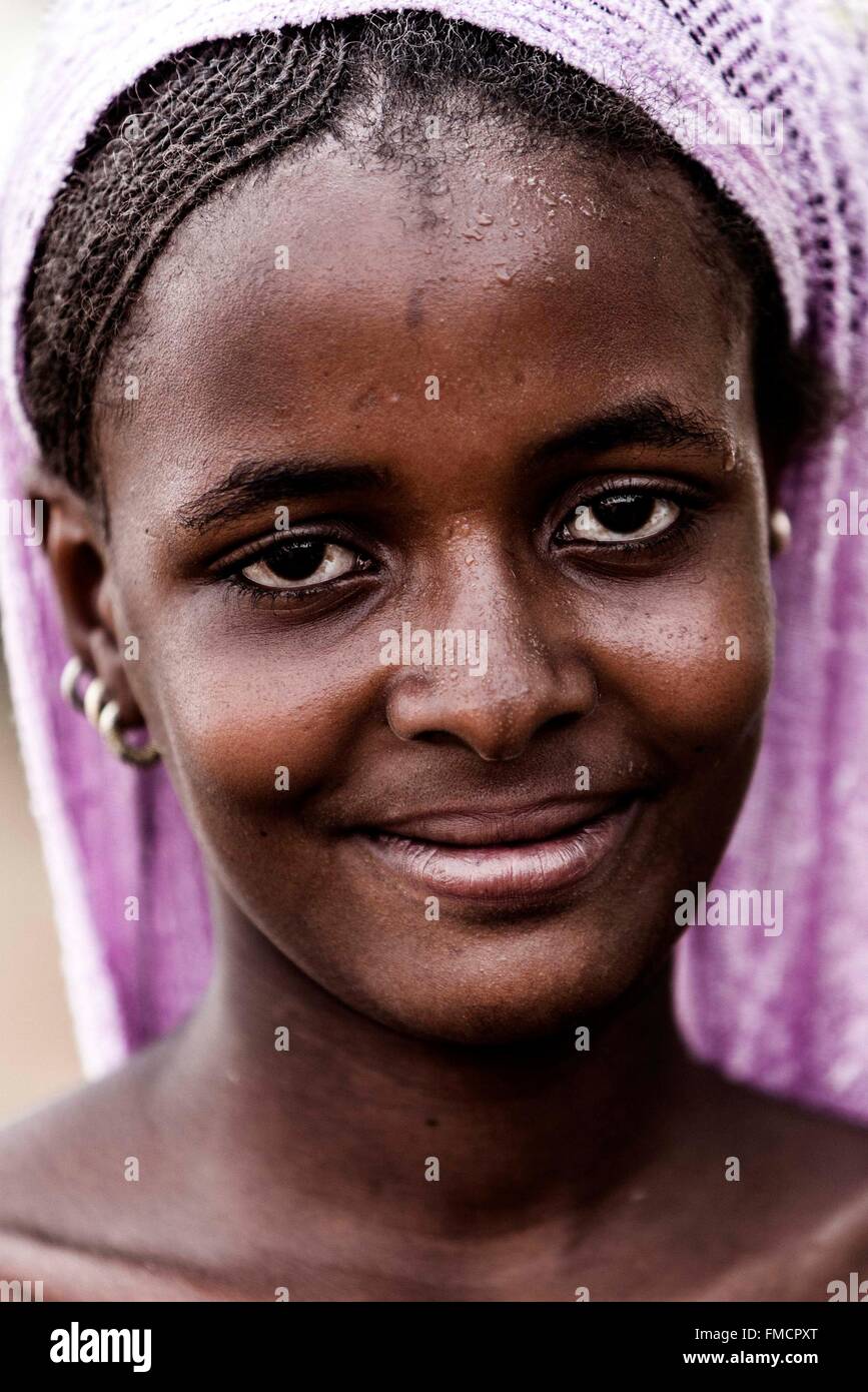 Senegal, Sahel, Ferlo Region, Widou Thiengoly, Peul Frau Stockfoto