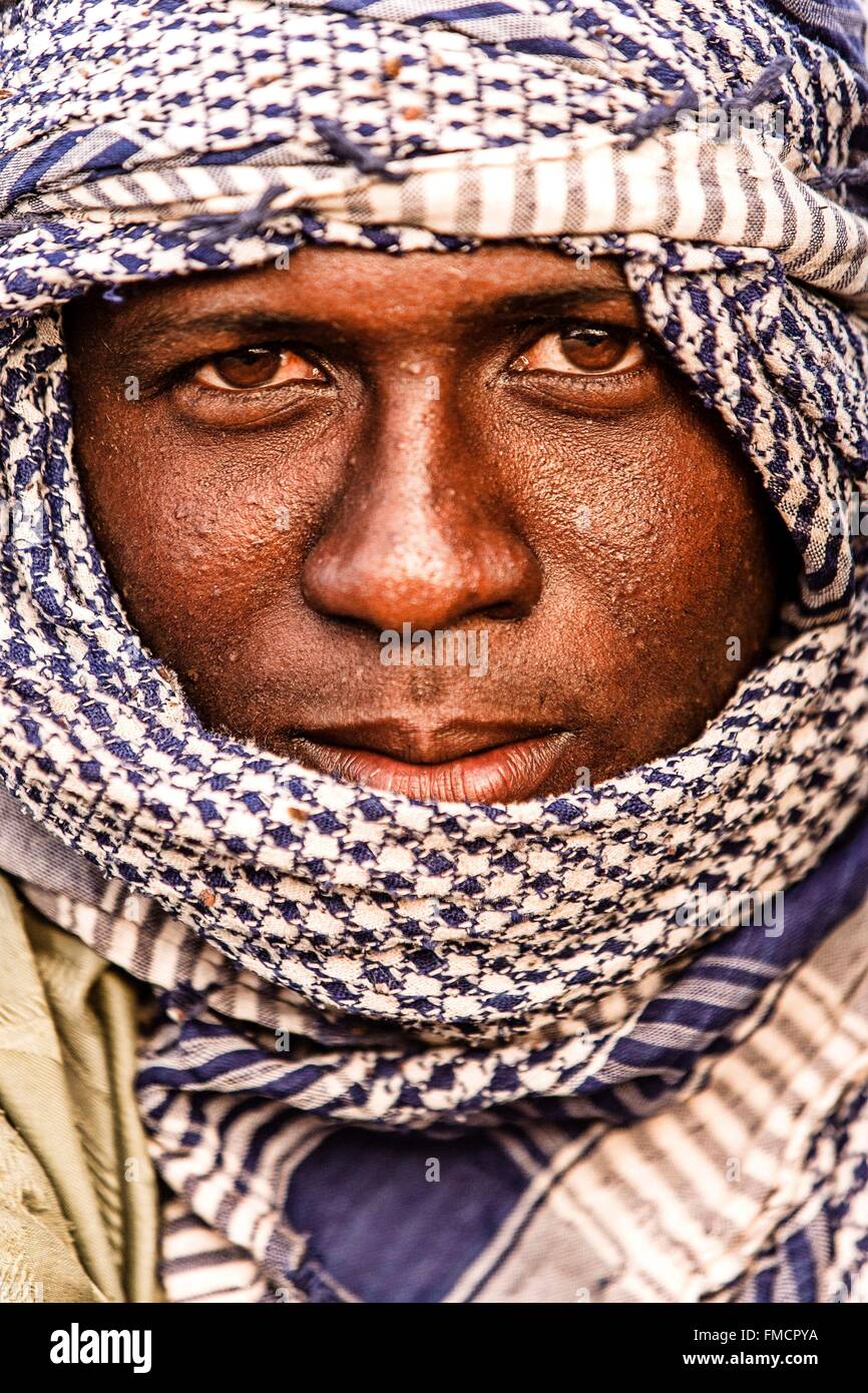 Senegal, Sahel, Ferlo Region, Widou Thiengoly, Peul Mann Stockfoto