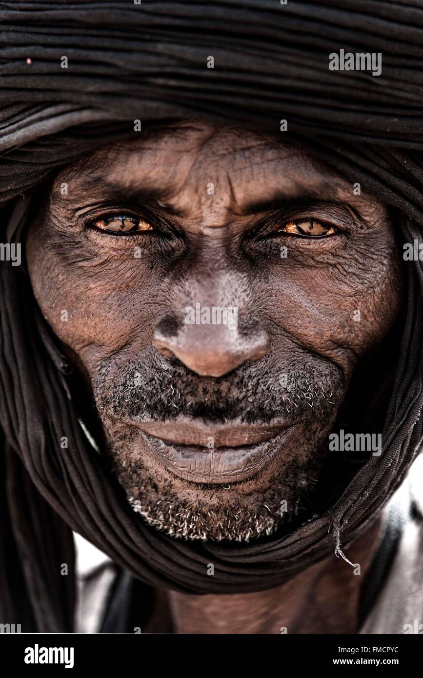 Senegal, Sahel, Ferlo Region, Widou Thiengoly, Peul Mann Stockfoto