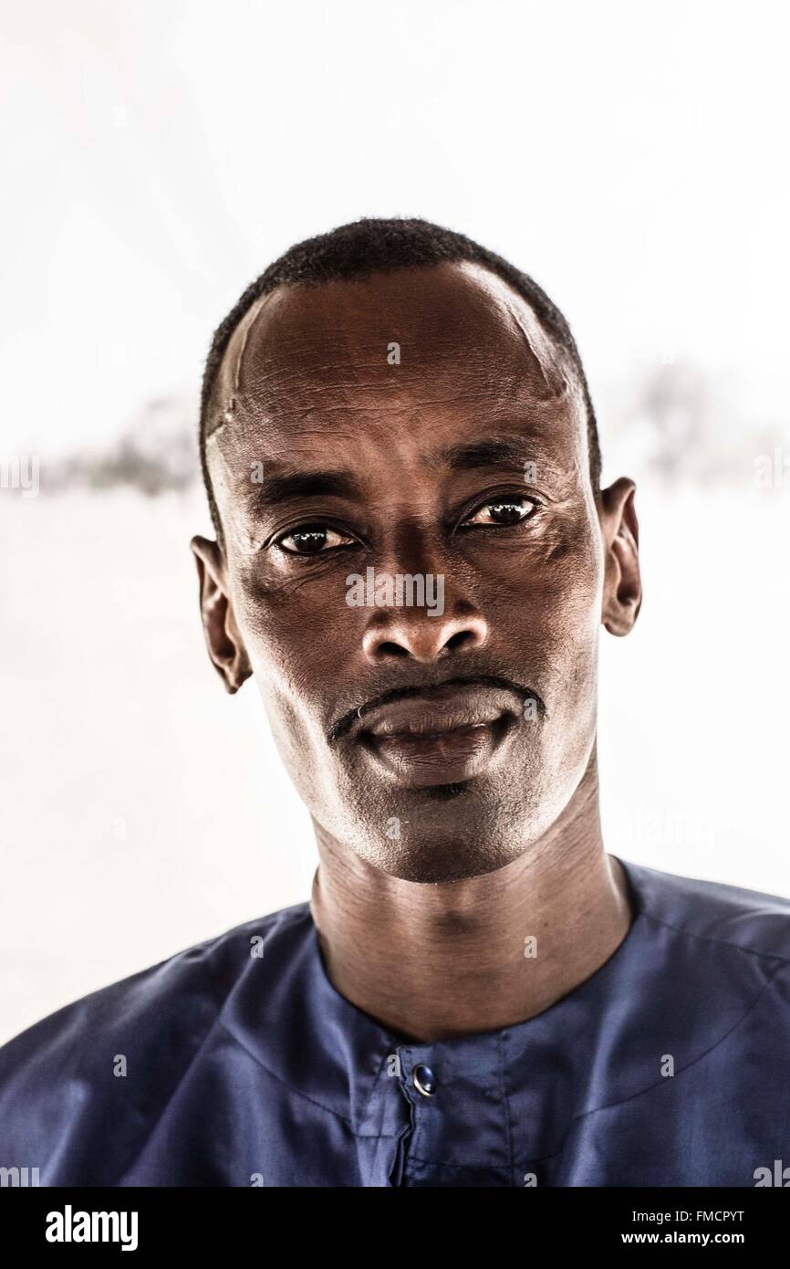 Senegal, Sahel, Ferlo Region, Widou Thiengoly, Peul Mann Stockfoto