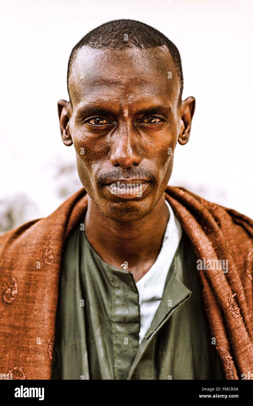Senegal, Sahel, Ferlo Region, Widou Thiengoly, Peul Mann Stockfoto