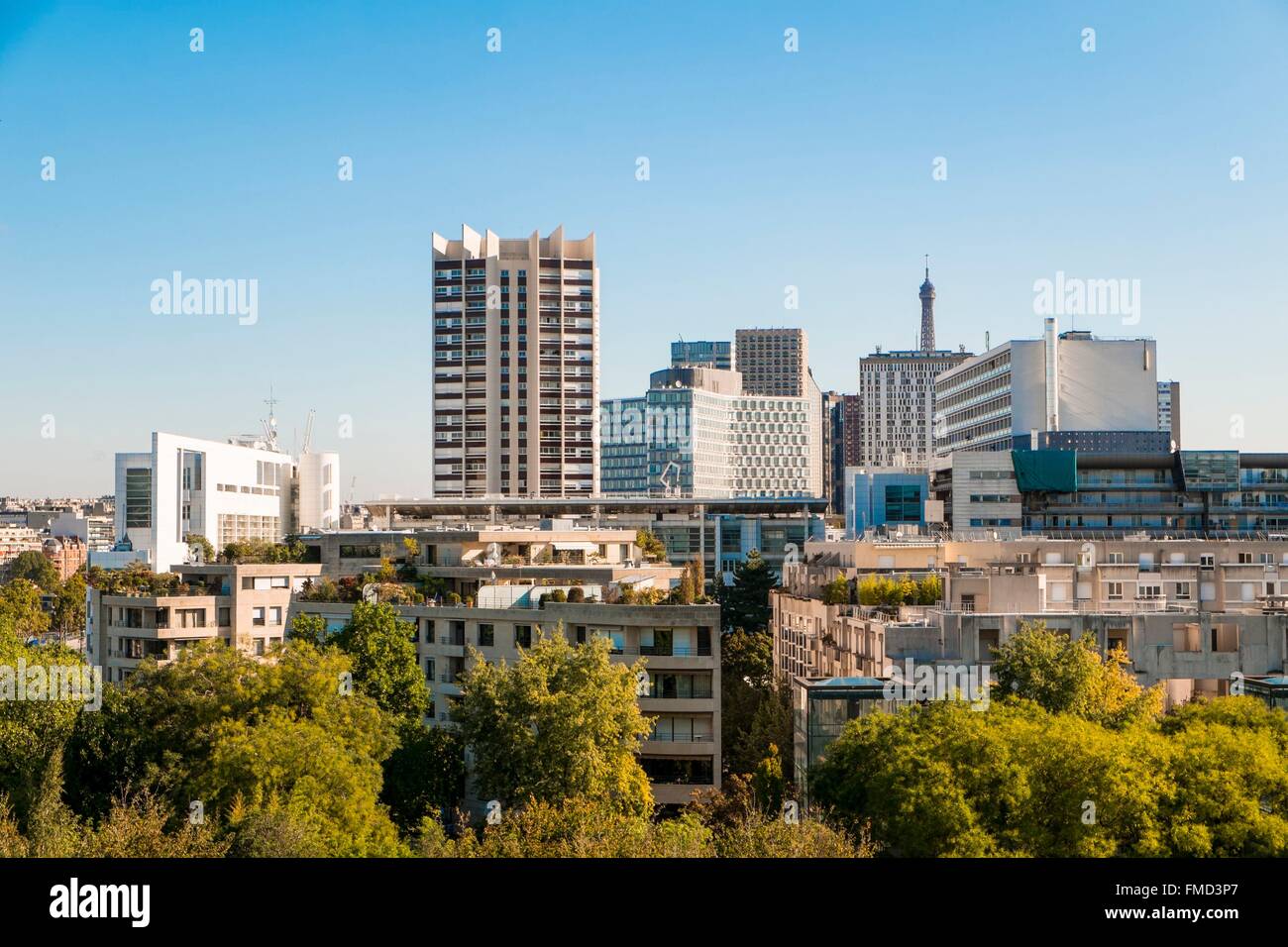 Frankreich, Paris, die Front de Seine Nachbarschaft (Luftbild) Stockfoto