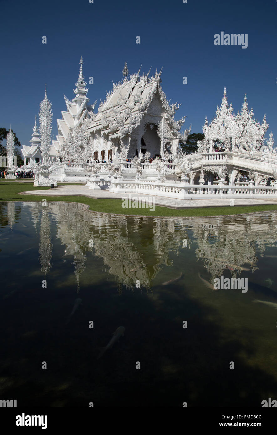 Wat Rong Khun oder weißen Tempel Stockfoto