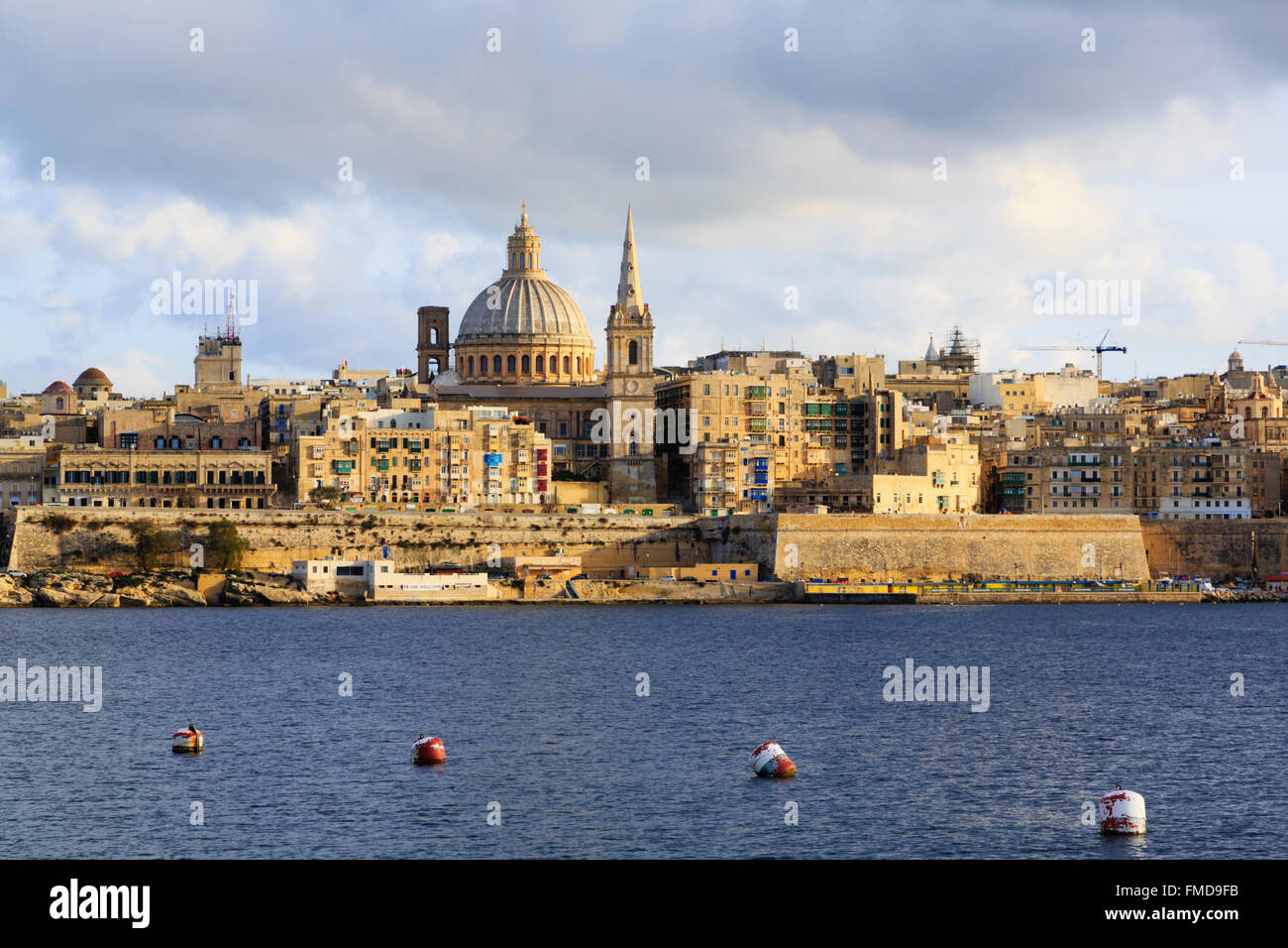 Sliema Creek in Richtung Floriana, Valletta, Malta Stockfoto