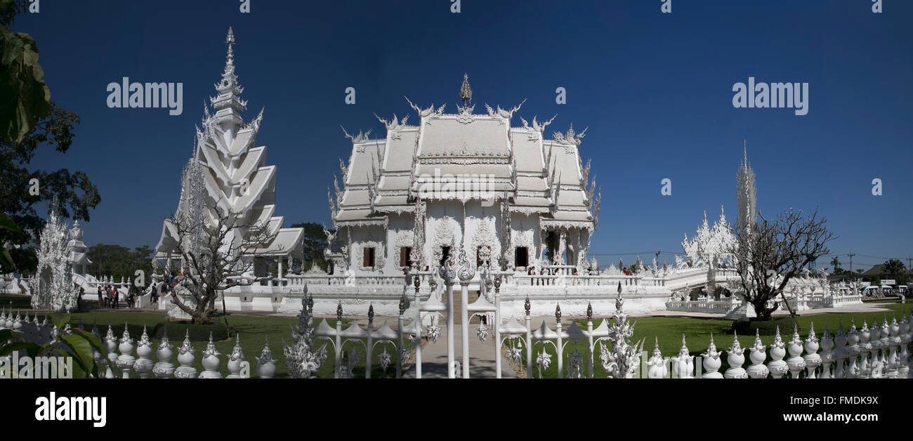 Wat Rong Khun oder weißen Tempel Stockfoto