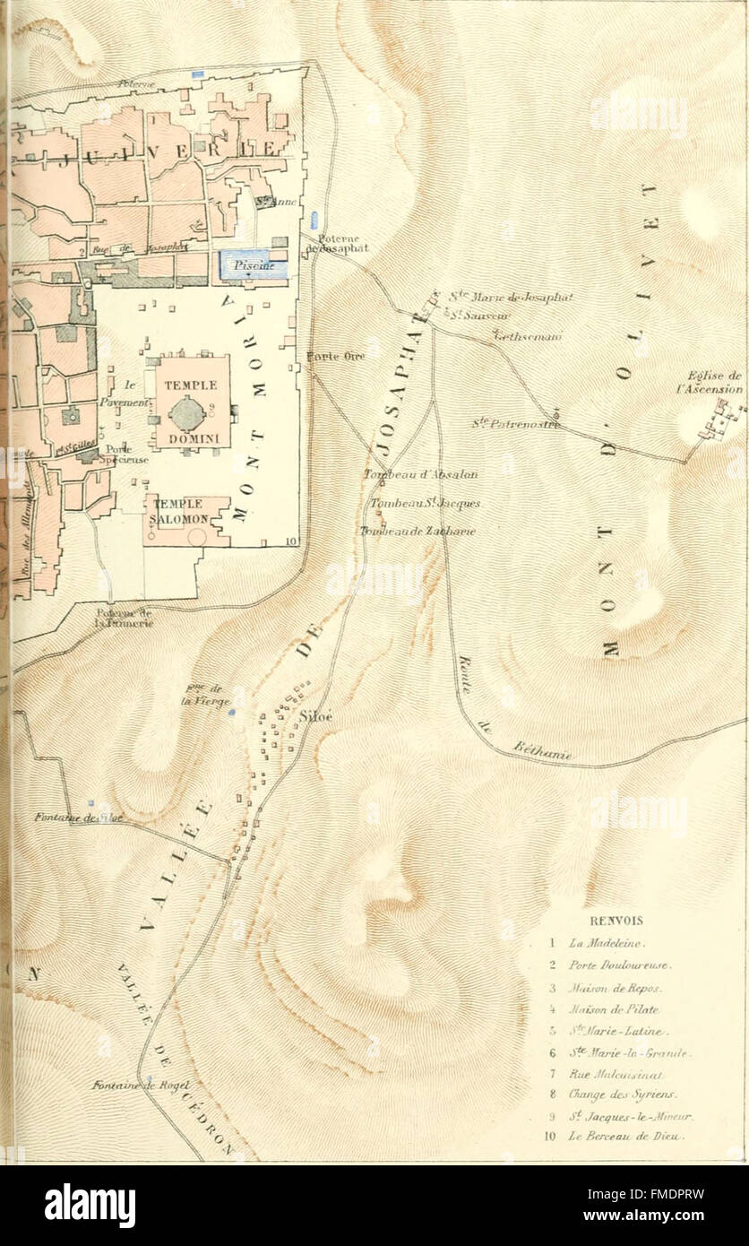 Guillaume de Tyr et ses continuateurs, ein französischer Text aus dem 13. Jahrhundert, der 1885 von M. Paulin Paris überarbeitet und kommentiert wurde, liefert eine historische Darstellung der Kreuzzüge und des lateinischen Königreichs Jerusalem, wobei der Schwerpunkt auf den Perspektiven seiner mittelalterlichen Chronisten liegt. Stockfoto