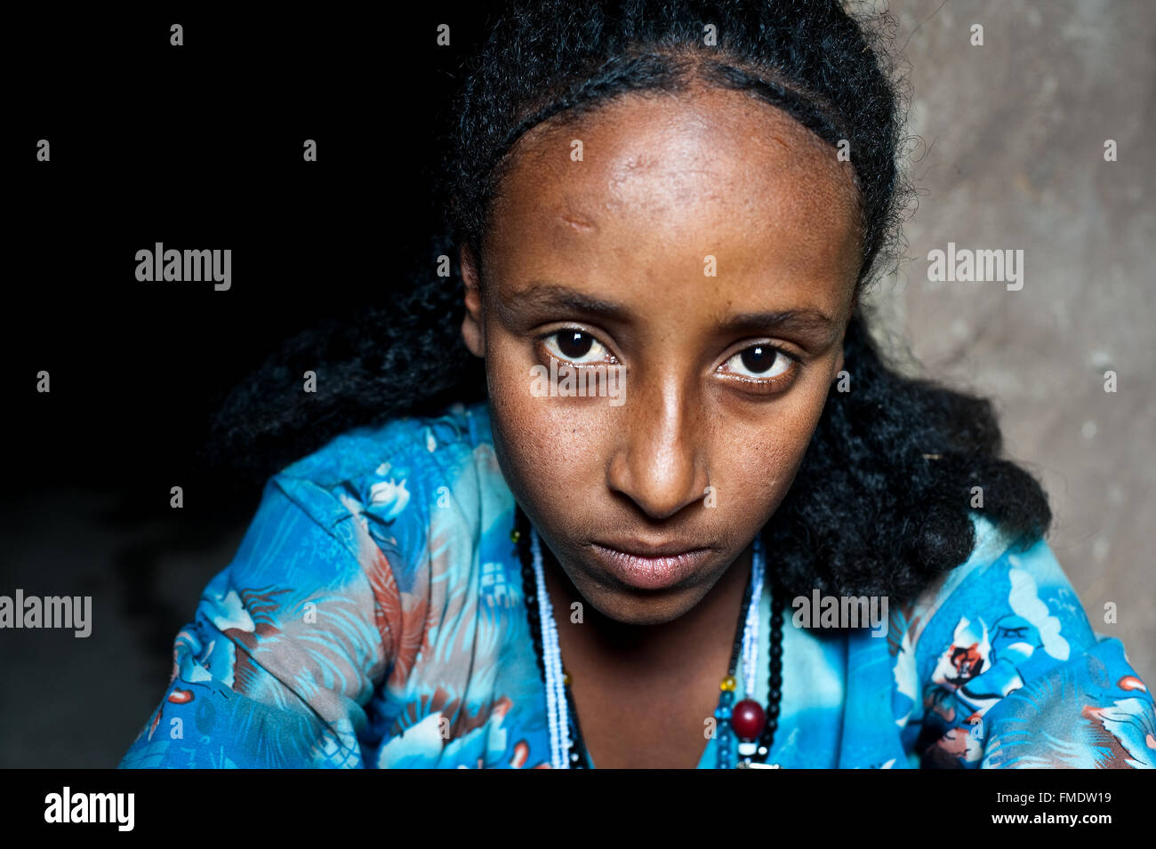 Mädchen aus der Oromo-Stamm (Äthiopien) Stockfoto