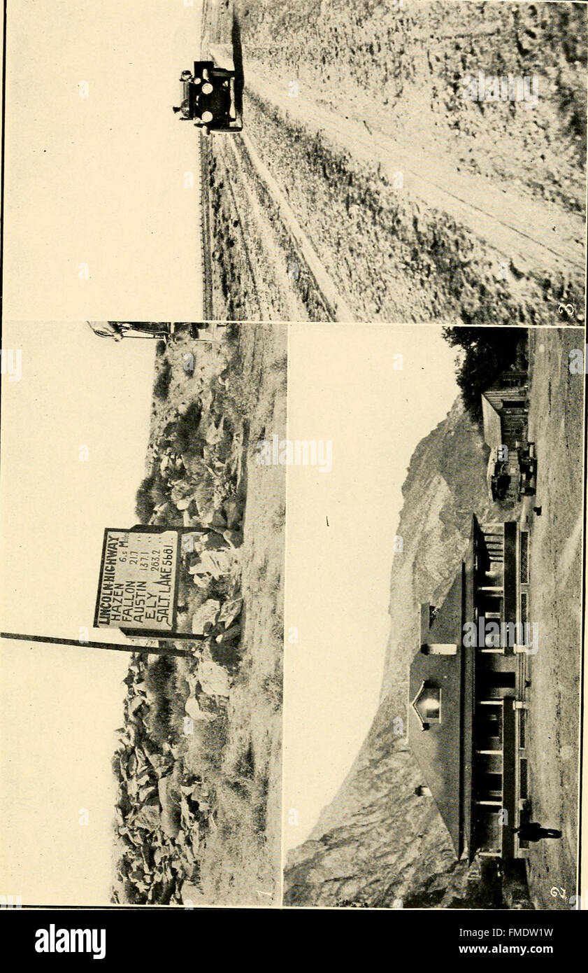 Quer durch den Kontinent von der Lincoln Highway (1915) Stockfoto