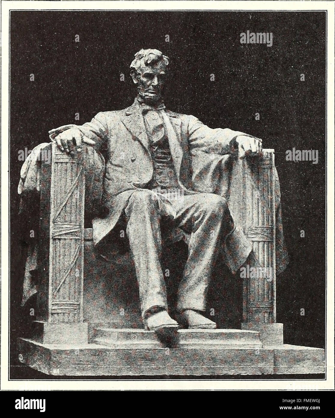 Statuen von Abraham Lincoln. Lincoln Memorial (1922) Stockfoto