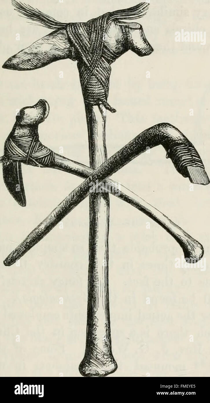 Die alte steinerne Werkzeuge, Waffen und Schmuck aus Großbritannien (1872) Stockfoto