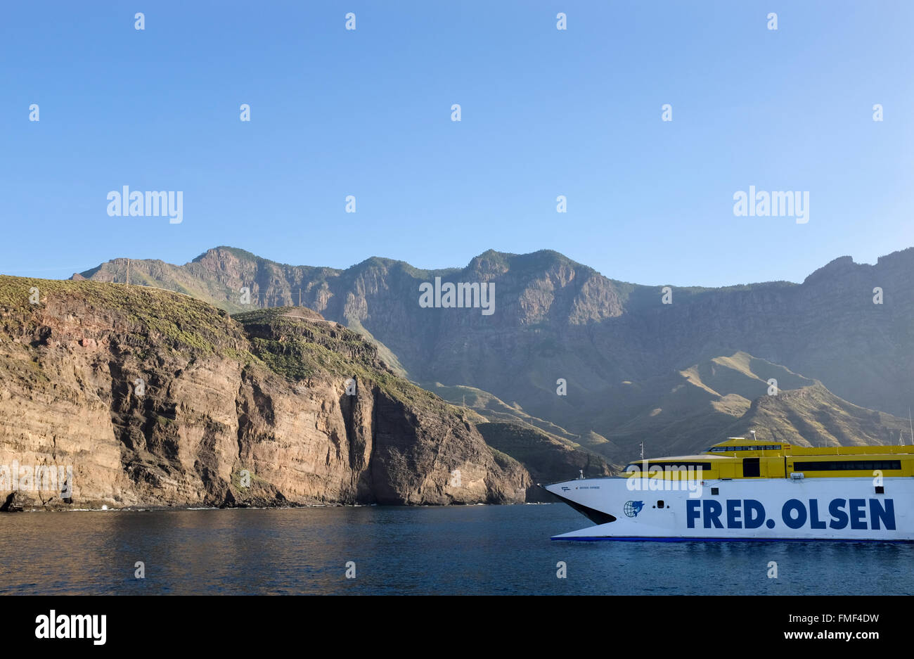 Fred. Olsen Express, Puerto de Las Nieves, Gran Canaria, Kanarische Inseln, Spanien Stockfoto