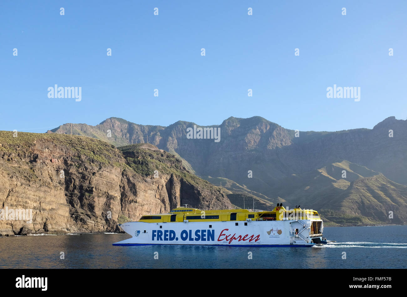 Fred. Olsen Express, Puerto de Las Nieves, Gran Canaria, Kanarische Inseln, Spanien Stockfoto