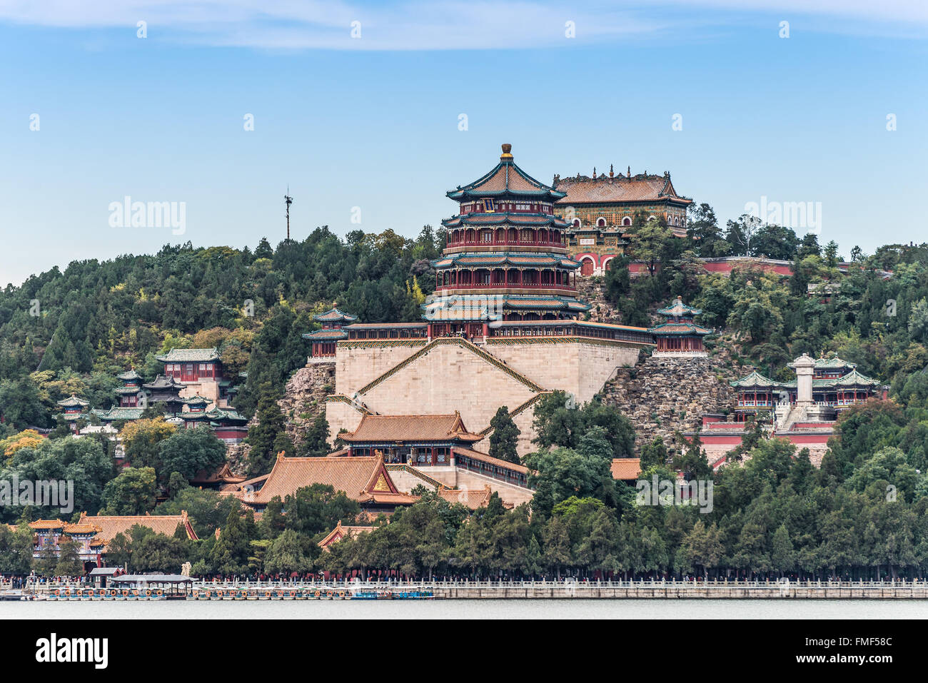 Traditionelle chinesische Architektur: Sommerpalast in Peking Stockfoto