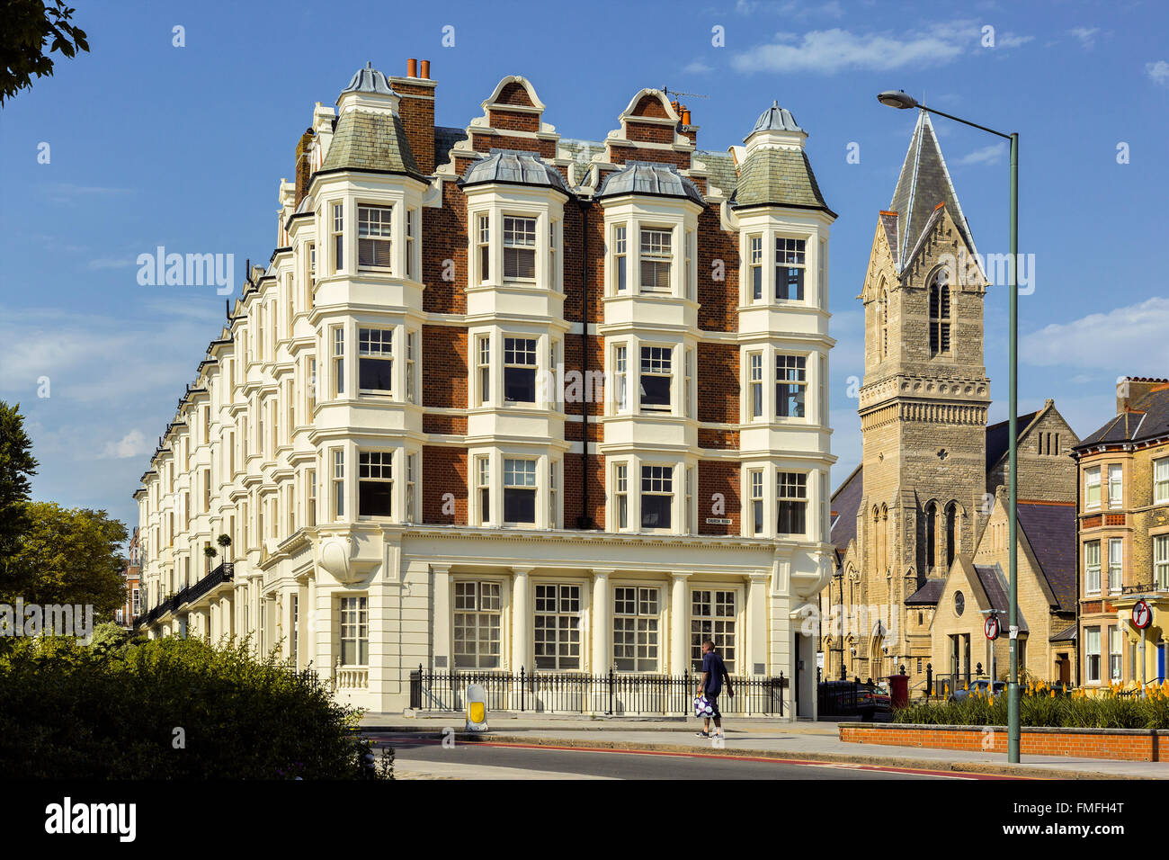 Brighton und Hove Regency / Edwardian / viktorianischen Architektur, illustriert es vorbei ist. Mietskasernen UK Stockfoto