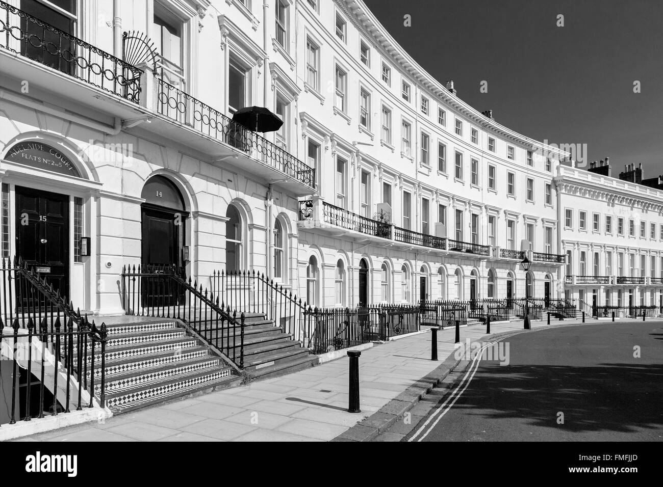 Brighton und Hove Regency / Edwardian / viktorianischen Architektur, illustriert es vorbei ist. Mietskasernen UK Stockfoto