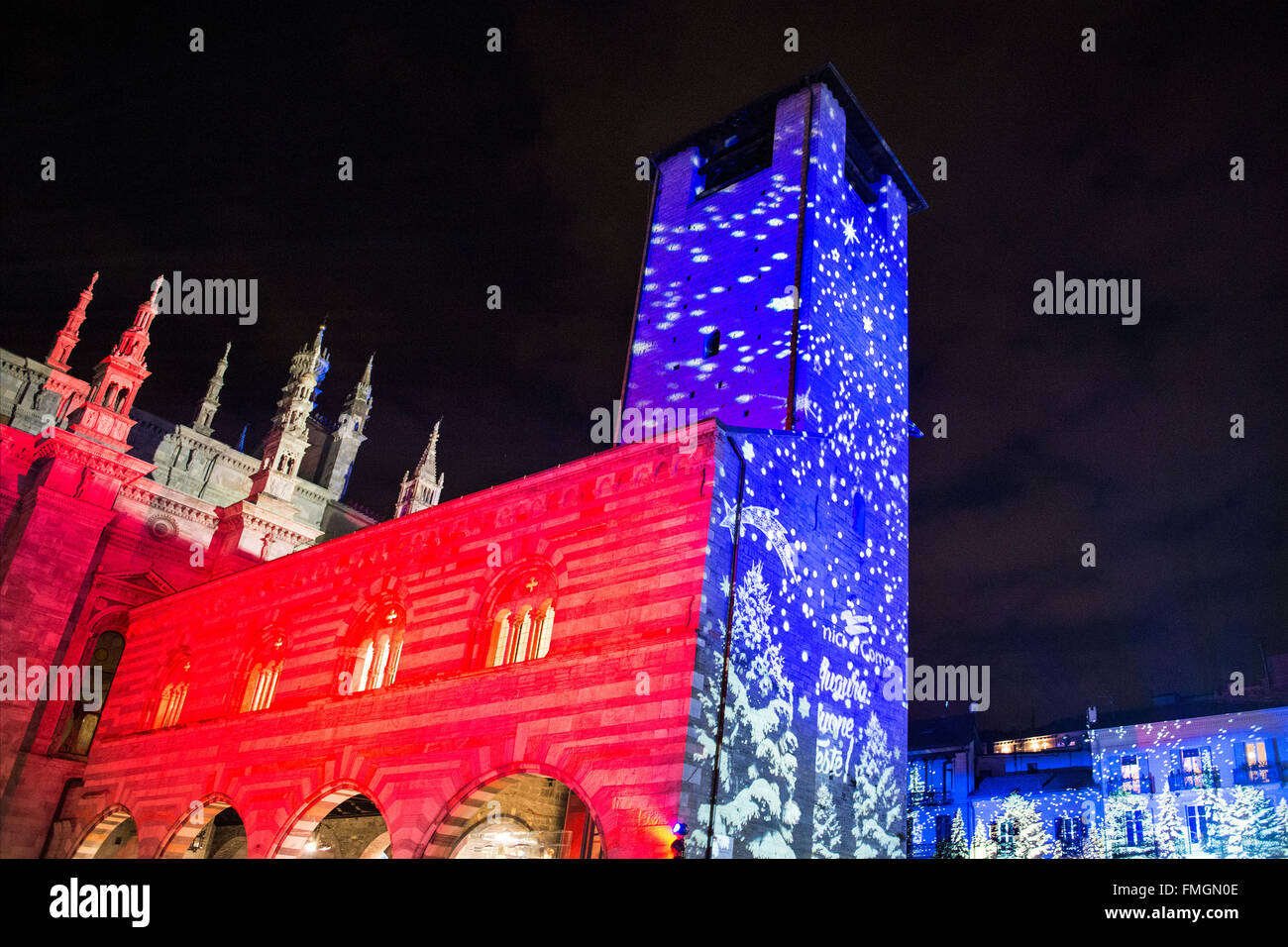 Italien, Como, Magic Lichterfest, Weihnachten Stockfotografie - Alamy