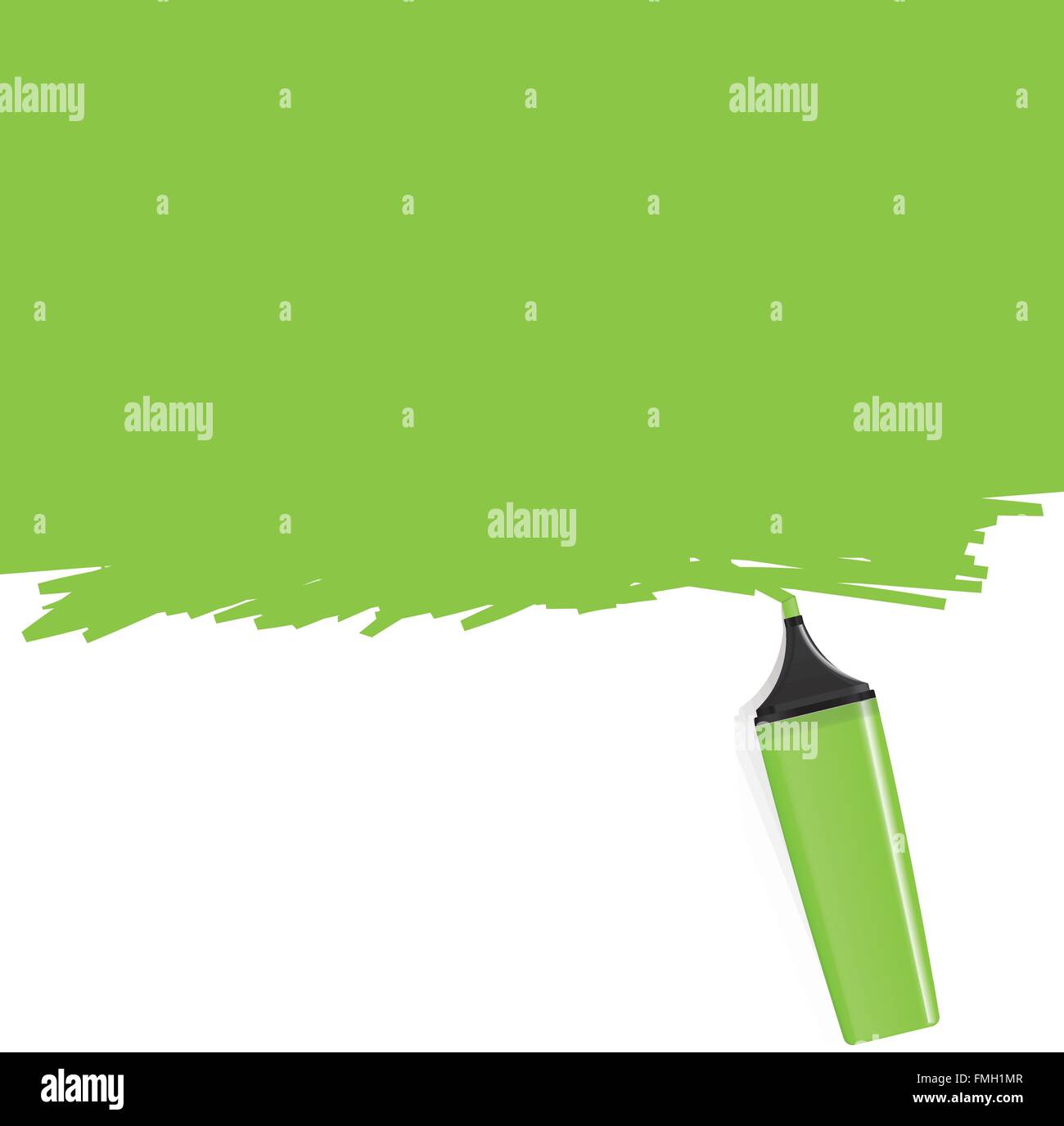 Grüne Färbung Hintergrund Textmarker Stock Vektor