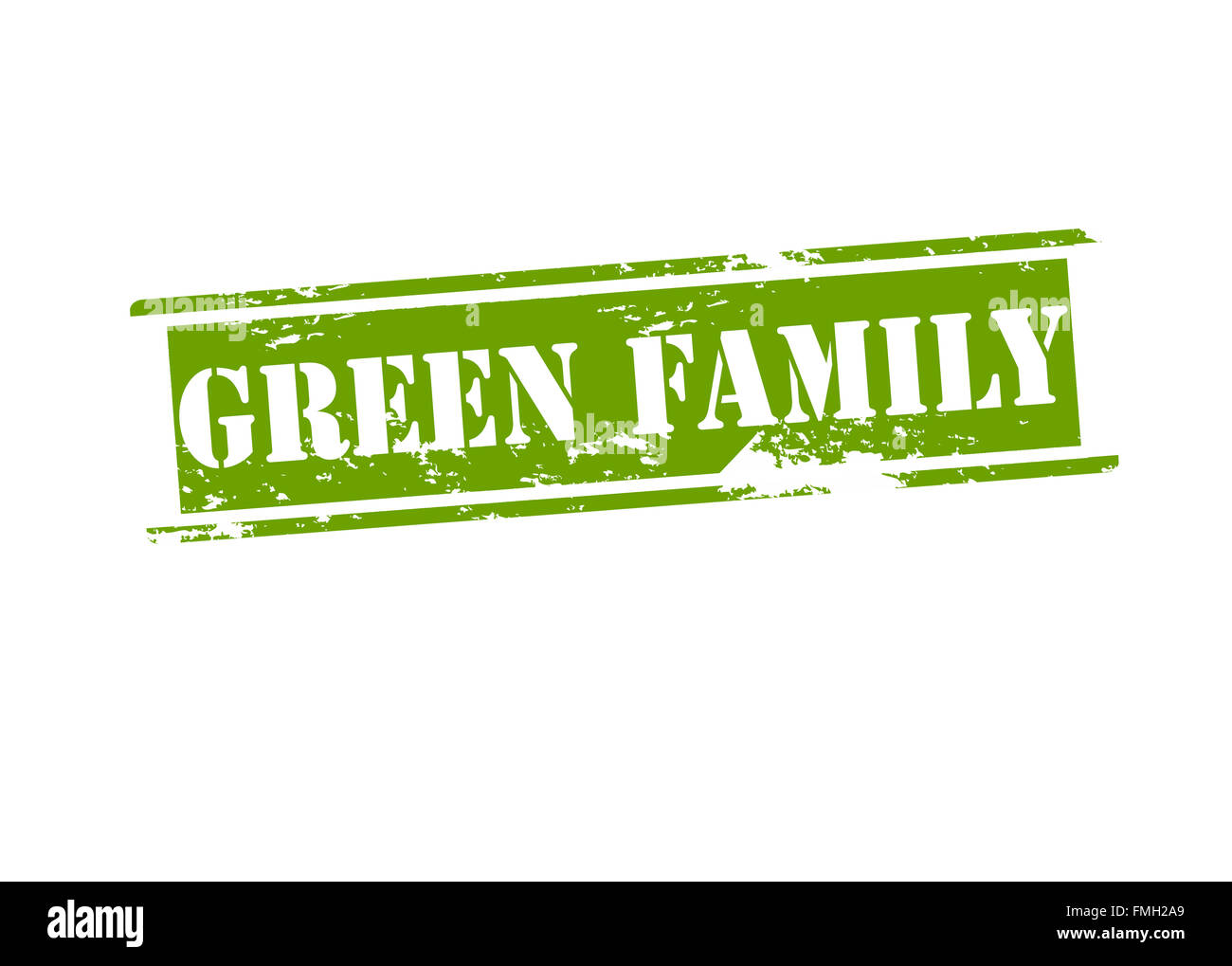 Stempel mit Text grün Familie innen, Vektor-illustration Stockfoto