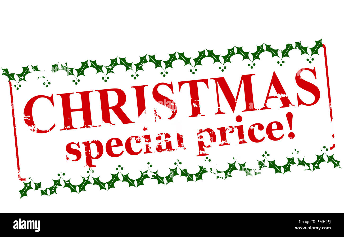 Stempel mit Text Weihnachten Sonderpreis innen, Vektor-illustration Stockfoto