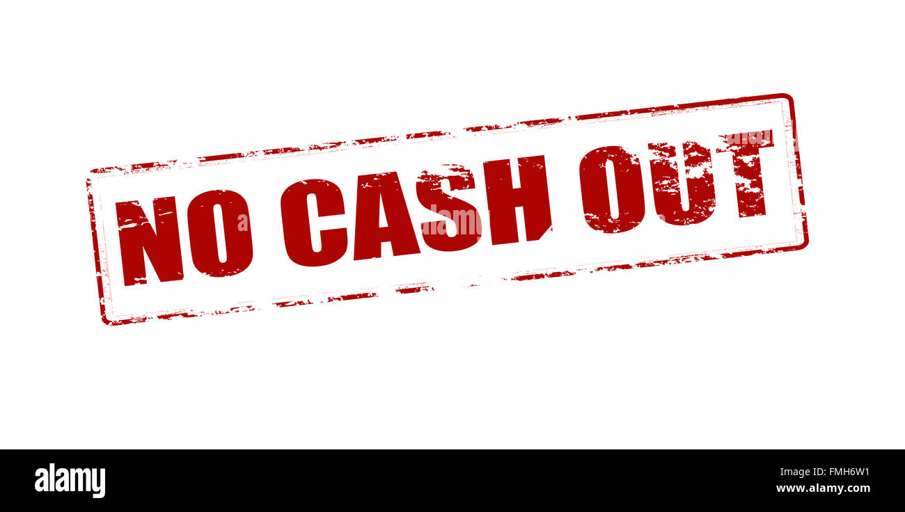 Rubber stamp mit Text kein Bargeld heraus innen, Vektor-illustration Stockfoto