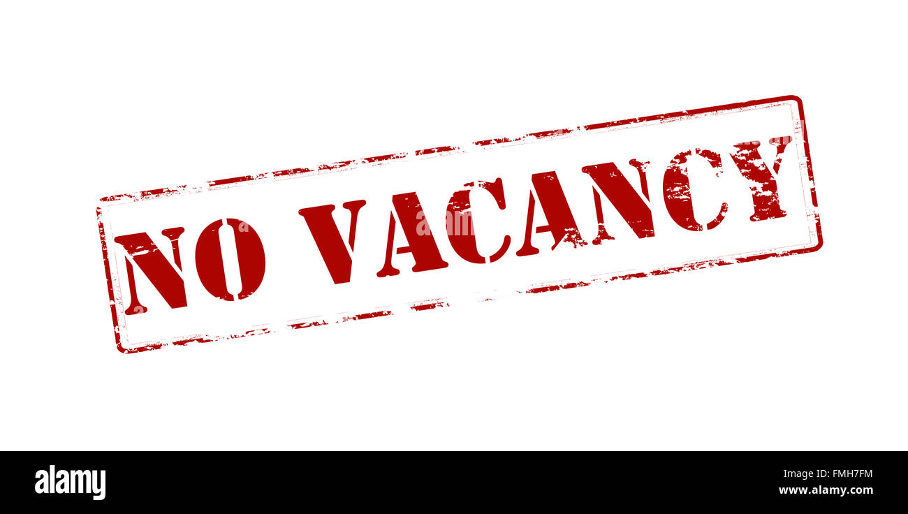 Rubber stamp mit Text keine Vakanz im Inneren, Vektor-illustration Stockfoto
