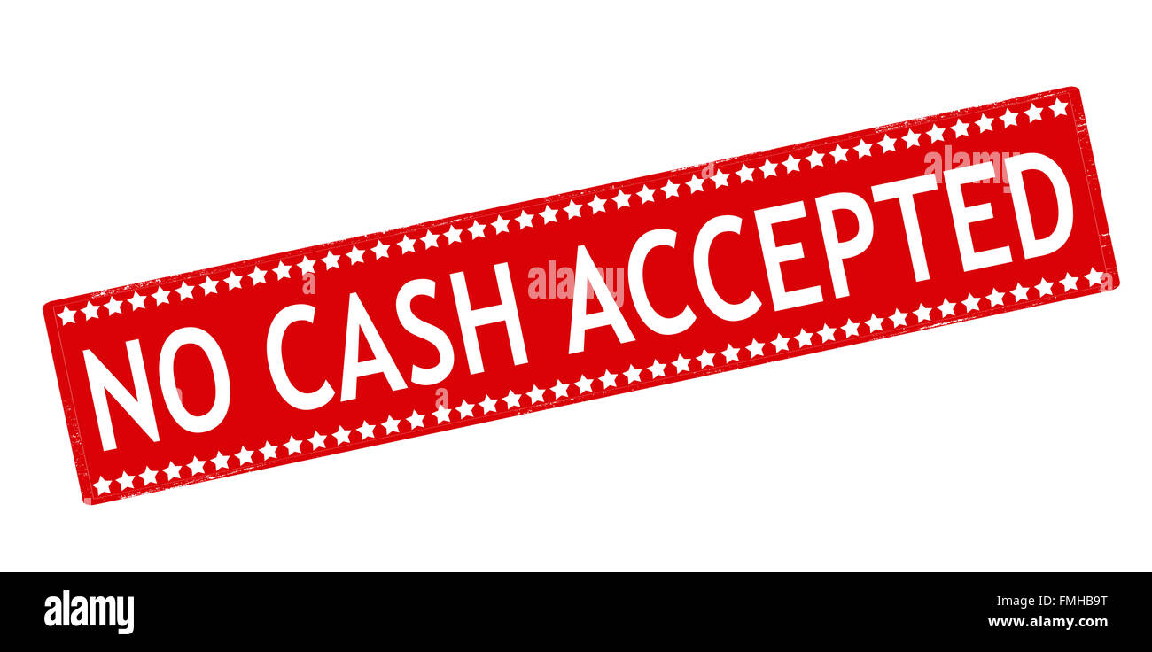 Stempel mit Text kein Bargeld im Inneren, Vektor-Illustration akzeptiert Stockfoto